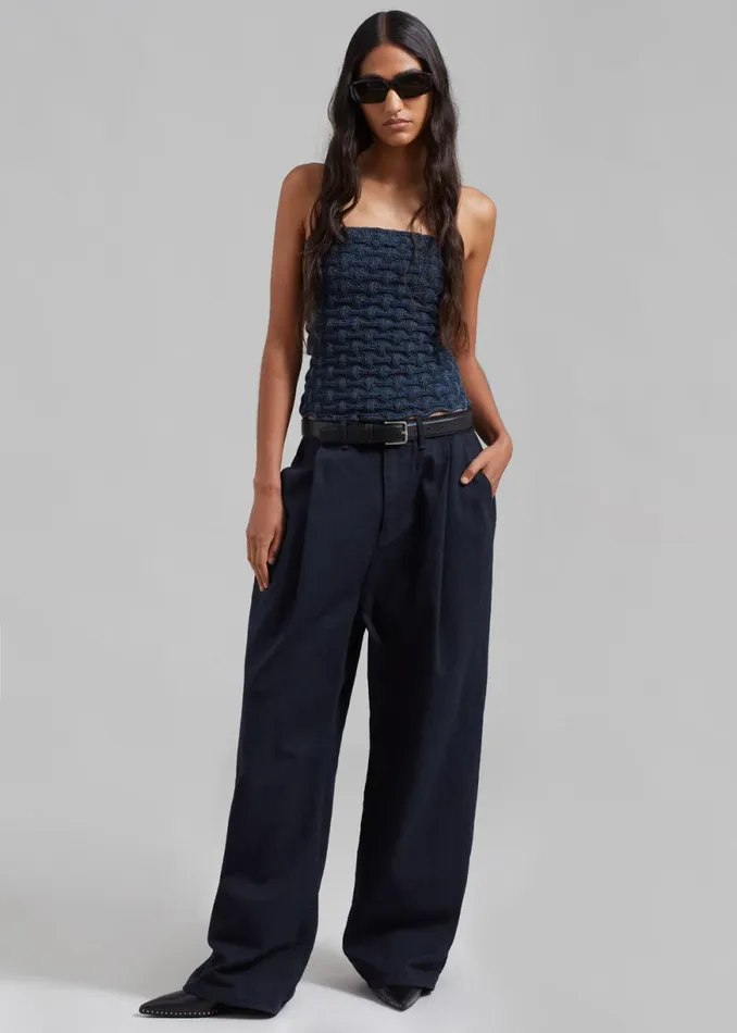The Frankie Shop Drew Denim Pants 8211 Navy Shop Denim