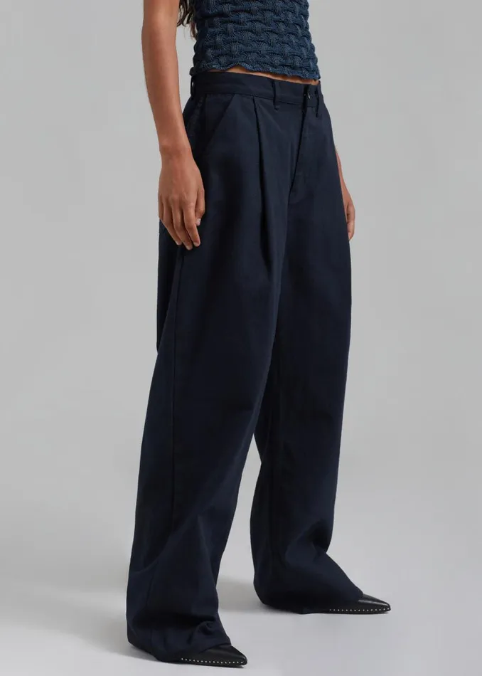 The Frankie Shop Drew Denim Pants 8211 Navy Shop Denim