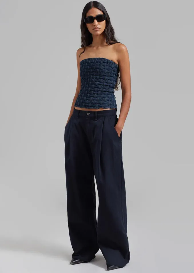 The Frankie Shop Drew Denim Pants 8211 Navy Shop Denim