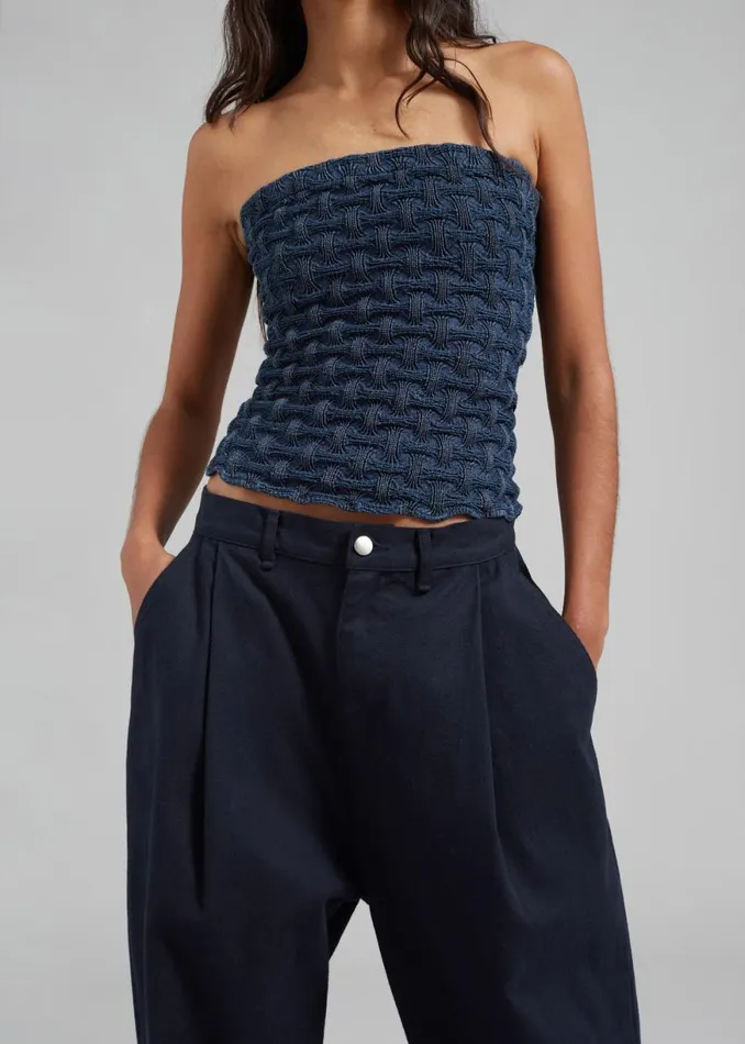The Frankie Shop Drew Denim Pants 8211 Navy Shop Denim