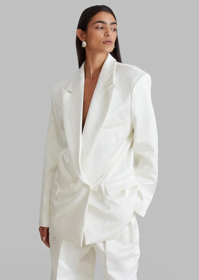 The Frankie Shop Elvira Blazer 8211 Ivory Shop Suits