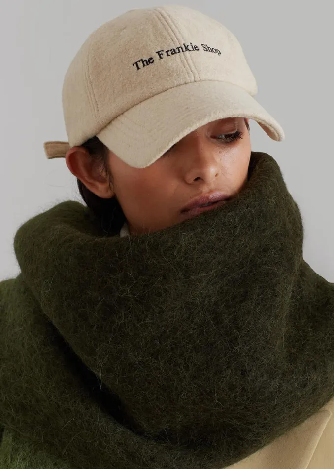 The Frankie Shop Frankie Boiled Wool Baseball Cap 8211 Beige Shop Accessories
