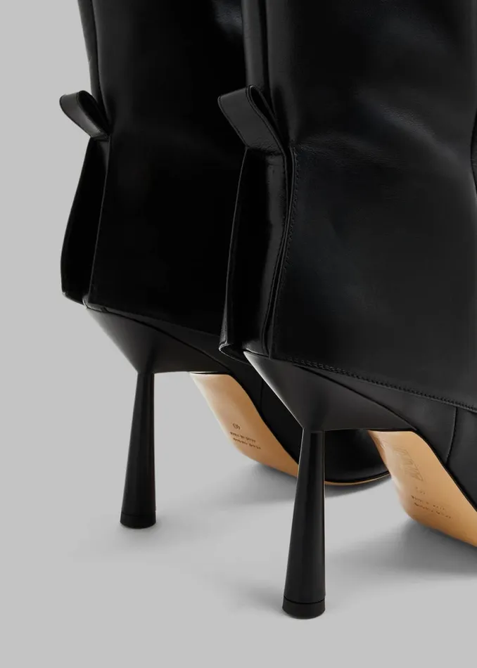 The Frankie Shop Gia Borghini Rosie 31 Scrunchy Boots 8211 Black Shop Shoes