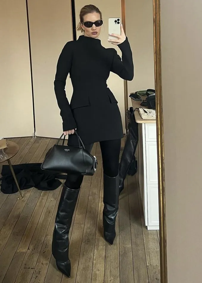 The Frankie Shop Gia Borghini Rosie 31 Scrunchy Boots 8211 Black Shop Shoes
