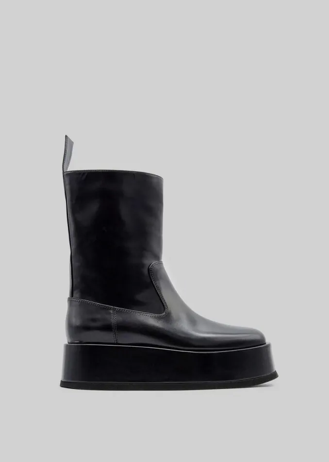 The Frankie Shop GIA X RHW Rosie 23 Short Flatform Boot 8211 Black Shop Shoes