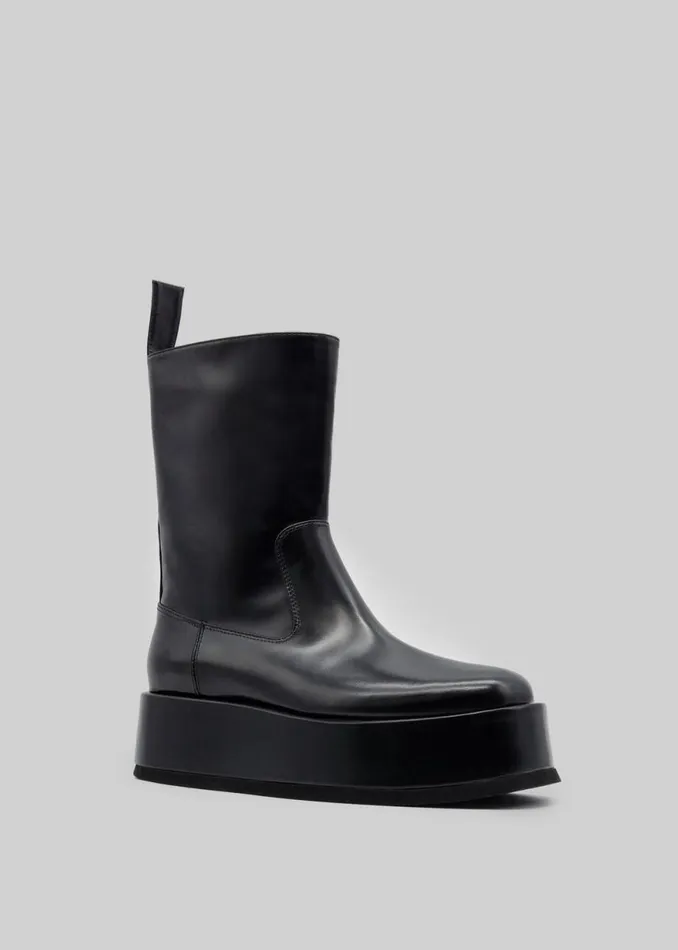 The Frankie Shop GIA X RHW Rosie 23 Short Flatform Boot 8211 Black Shop Shoes