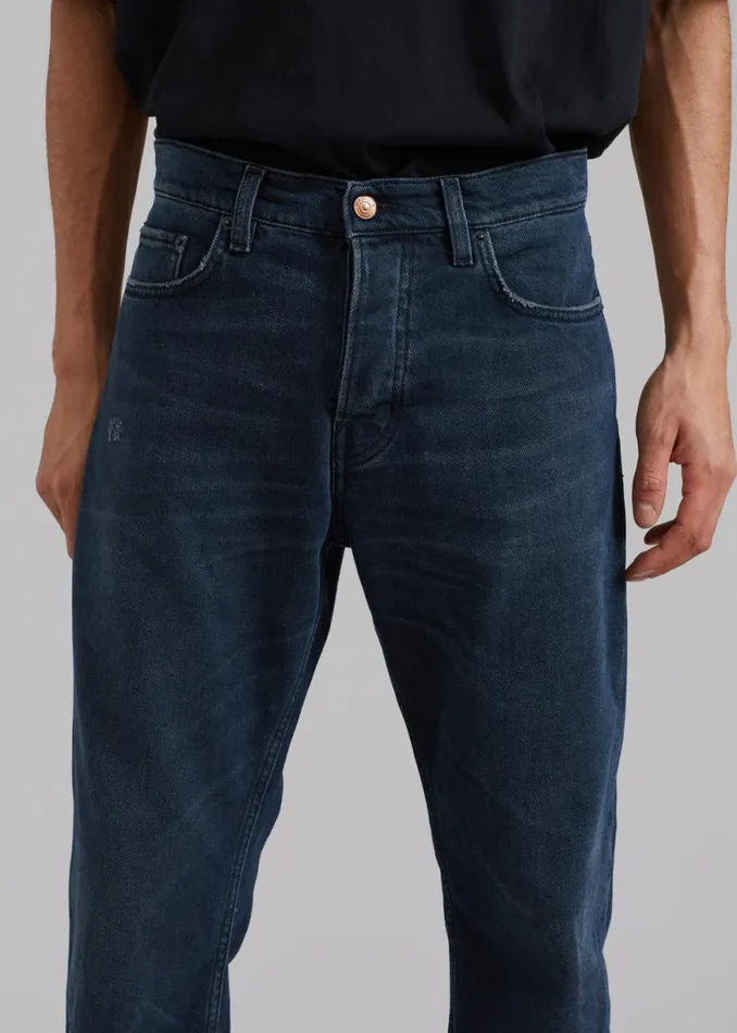 The Frankie Shop Haikure Tokyo Slim Pants 8211 Mended Blue Black Shop Clothing