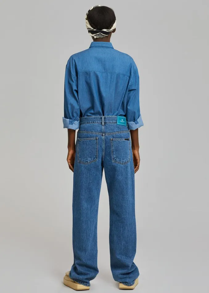 The Frankie Shop Hari Straight Jeans 8211 Dark Indigo Shop Denim