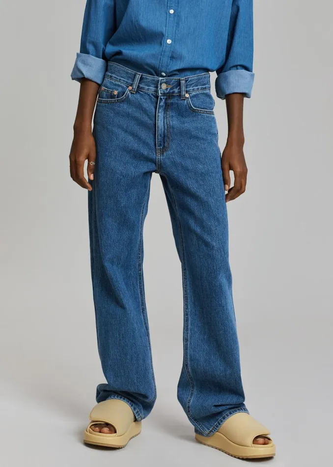 The Frankie Shop Hari Straight Jeans 8211 Dark Indigo Shop Denim