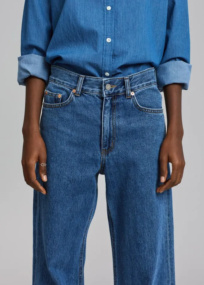 The Frankie Shop Hari Straight Jeans 8211 Dark Indigo Shop Denim