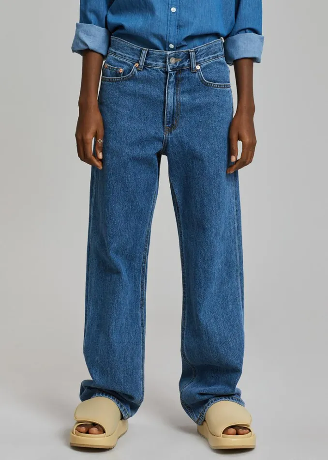 The Frankie Shop Hari Straight Jeans 8211 Dark Indigo Shop Denim