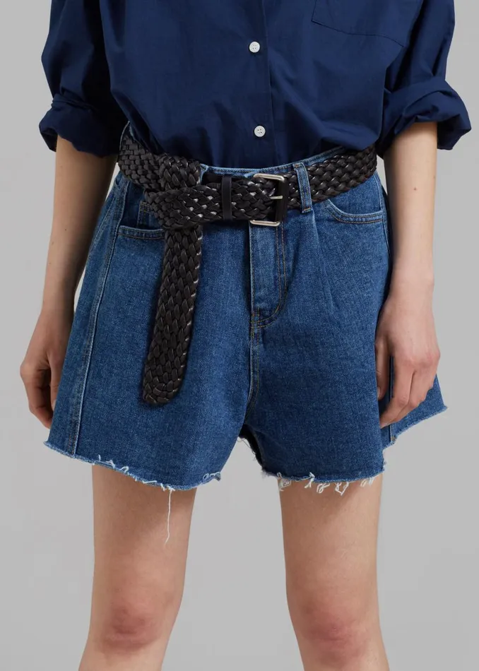 The Frankie Shop Howell Denim Shorts 8211 Blue Denim Shop Denim