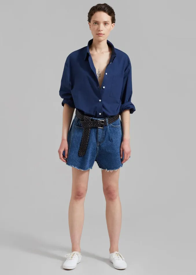 The Frankie Shop Howell Denim Shorts 8211 Blue Denim Shop Denim