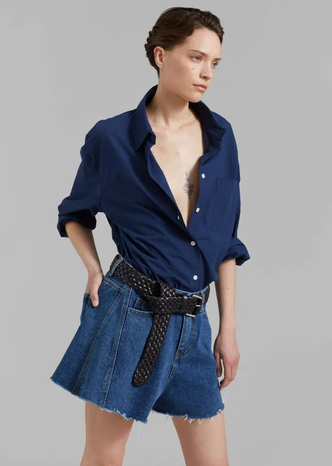 The Frankie Shop Howell Denim Shorts 8211 Blue Denim Shop Denim