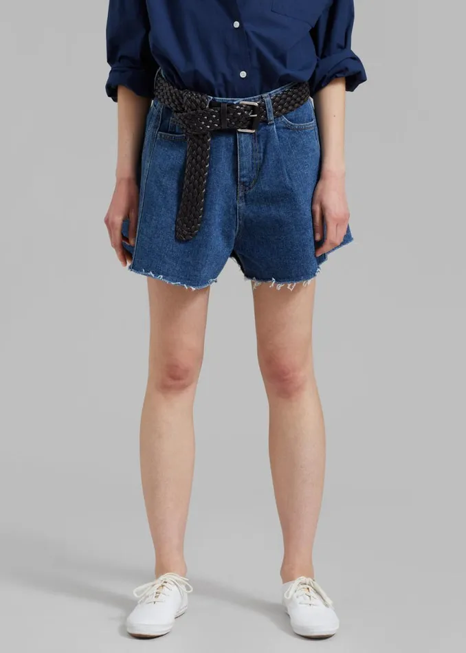 The Frankie Shop Howell Denim Shorts 8211 Blue Denim Shop Denim