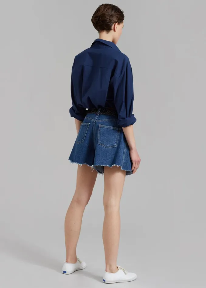 The Frankie Shop Howell Denim Shorts 8211 Blue Denim Shop Denim