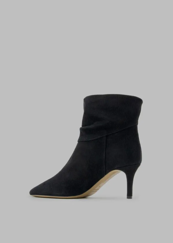 The Frankie Shop Ilio Smeraldo X Geraldine Boublil Suede Leather Boots 8211 Black Shop Shoes