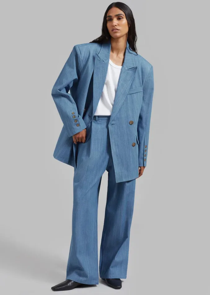 The Frankie Shop Jan Denim Pants 8211 Blue Shop Clothing