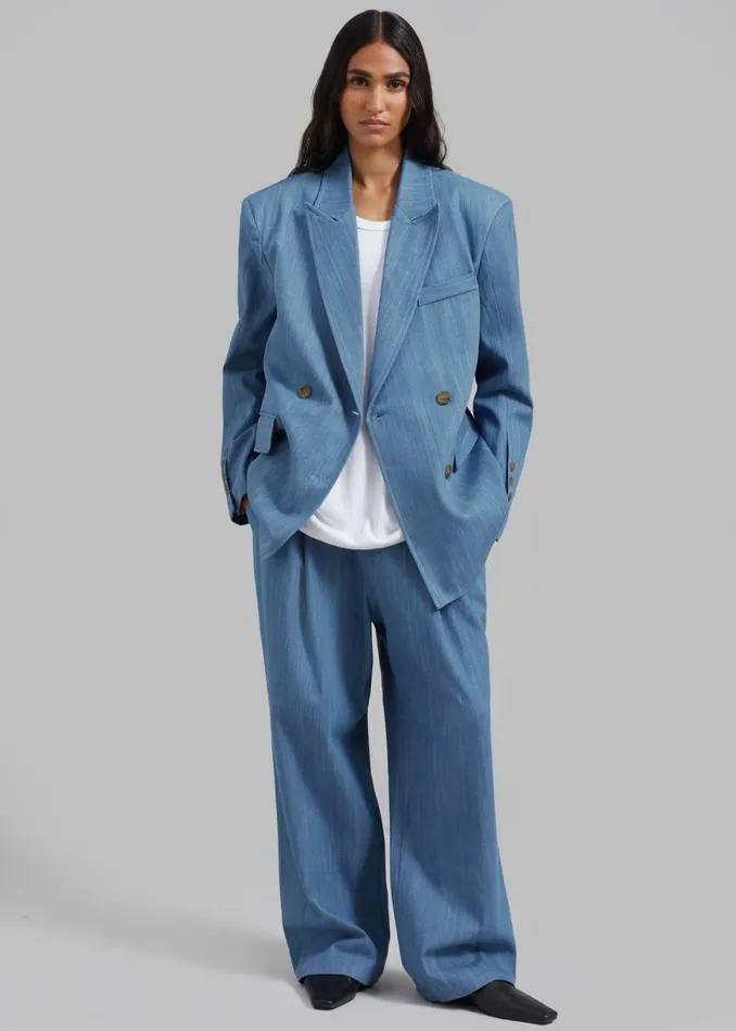 The Frankie Shop Jan Denim Pants 8211 Blue Shop Clothing