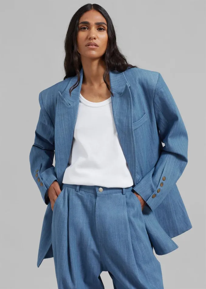 The Frankie Shop Jan Denim Pants 8211 Blue Shop Clothing