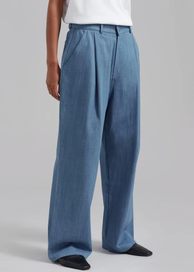 The Frankie Shop Jan Denim Pants 8211 Blue Shop Clothing
