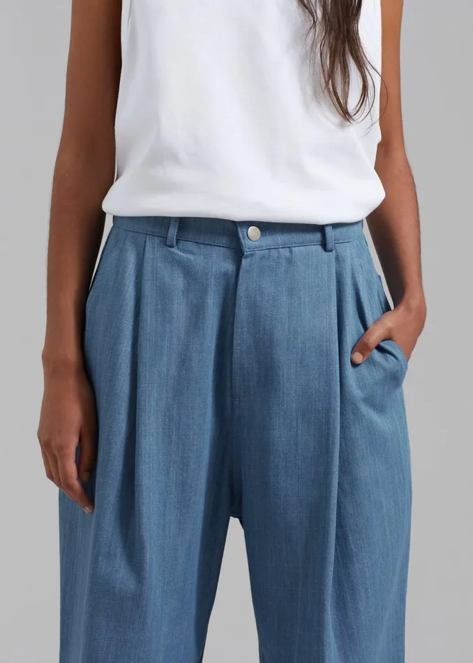 The Frankie Shop Jan Denim Pants 8211 Blue Shop Clothing