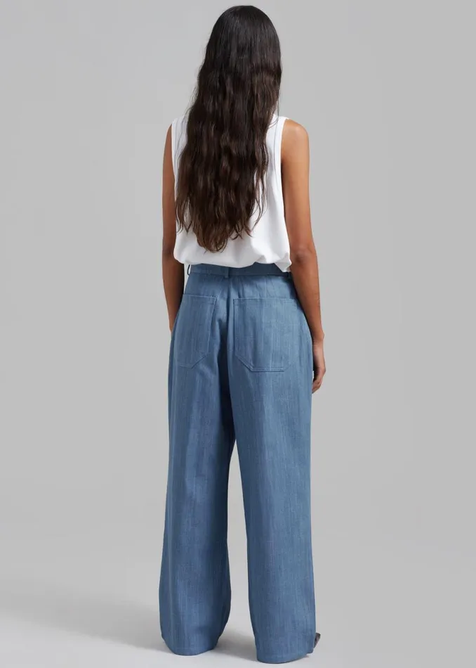 The Frankie Shop Jan Denim Pants 8211 Blue Shop Clothing