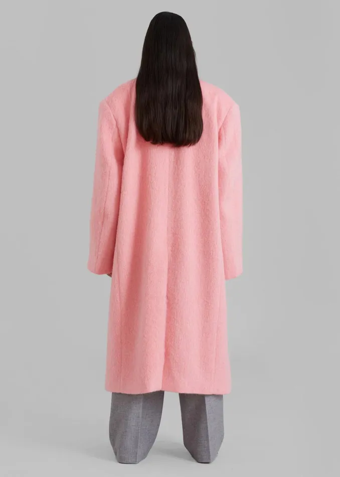 The Frankie Shop John Oversized Coat 8211 Pink Shop Outerwear