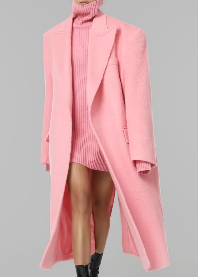 The Frankie Shop John Oversized Coat 8211 Pink Shop Outerwear