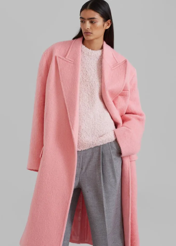 The Frankie Shop John Oversized Coat 8211 Pink Shop Outerwear