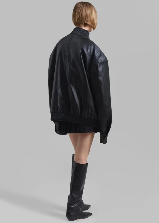 The Frankie Shop Jude Faux Leather Jacket 8211 Black Shop Outerwear