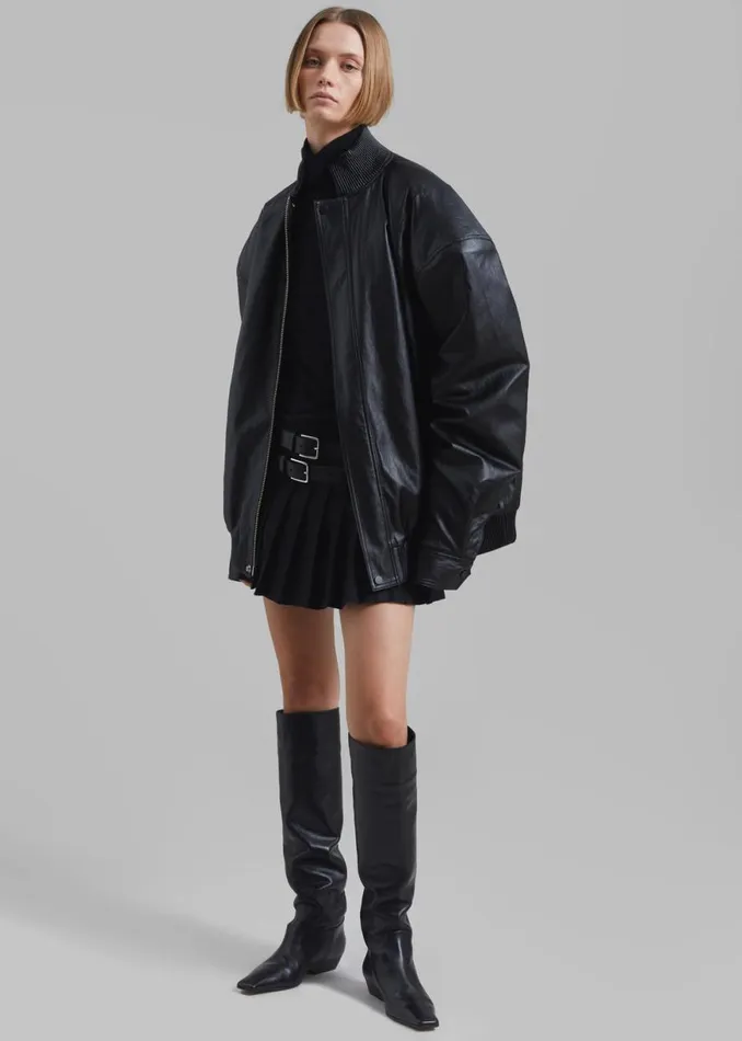 The Frankie Shop Jude Faux Leather Jacket 8211 Black Shop Outerwear