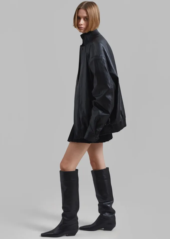 The Frankie Shop Jude Faux Leather Jacket 8211 Black Shop Outerwear