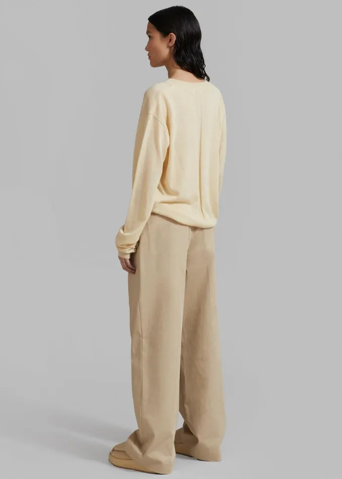 The Frankie Shop Juro VNeck Knit 8211 Butter Shop Knitwear
