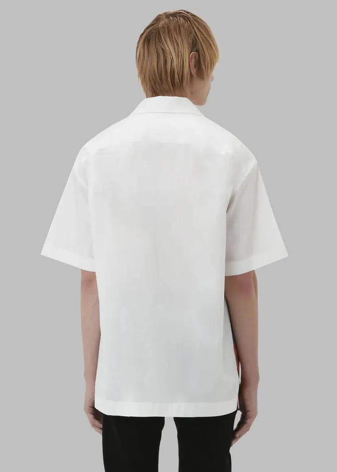 The Frankie Shop JW Anderson Profile Stud Printed Short Sleeve Shirt 8211 WhiteMulti Shop Clothing
