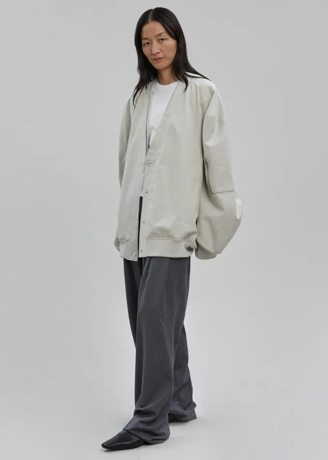 The Frankie Shop Kanna VNeck Jacket 8211 Pale Khaki Shop Outerwear