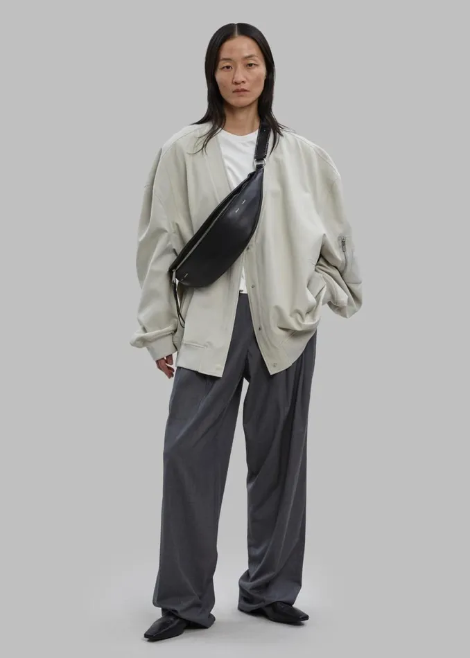 The Frankie Shop Kanna VNeck Jacket 8211 Pale Khaki Shop Outerwear
