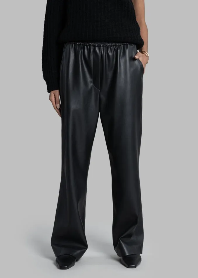 The Frankie Shop Kelan Faux Leather Pants 8211 Black Shop Bottoms