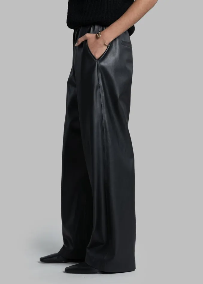 The Frankie Shop Kelan Faux Leather Pants 8211 Black Shop Bottoms