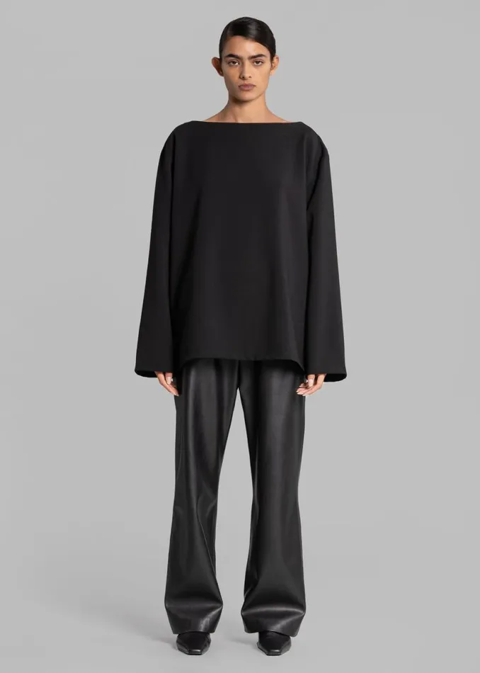 The Frankie Shop Kelan Faux Leather Pants 8211 Black Shop Bottoms