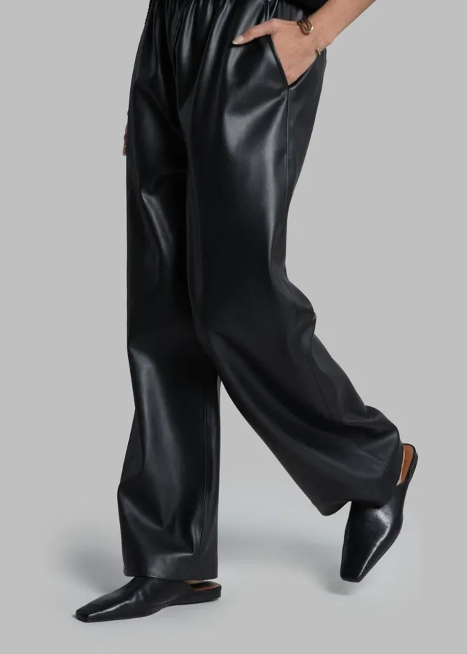 The Frankie Shop Kelan Faux Leather Pants 8211 Black Shop Bottoms