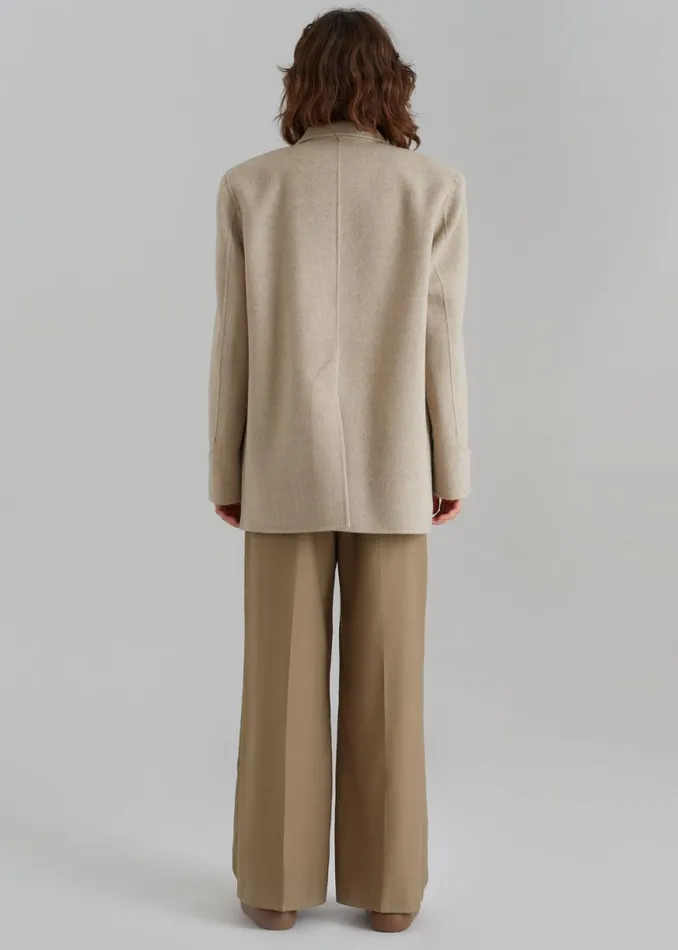 The Frankie Shop Kian Wool Blazer 8211 Beige Shop Outerwear
