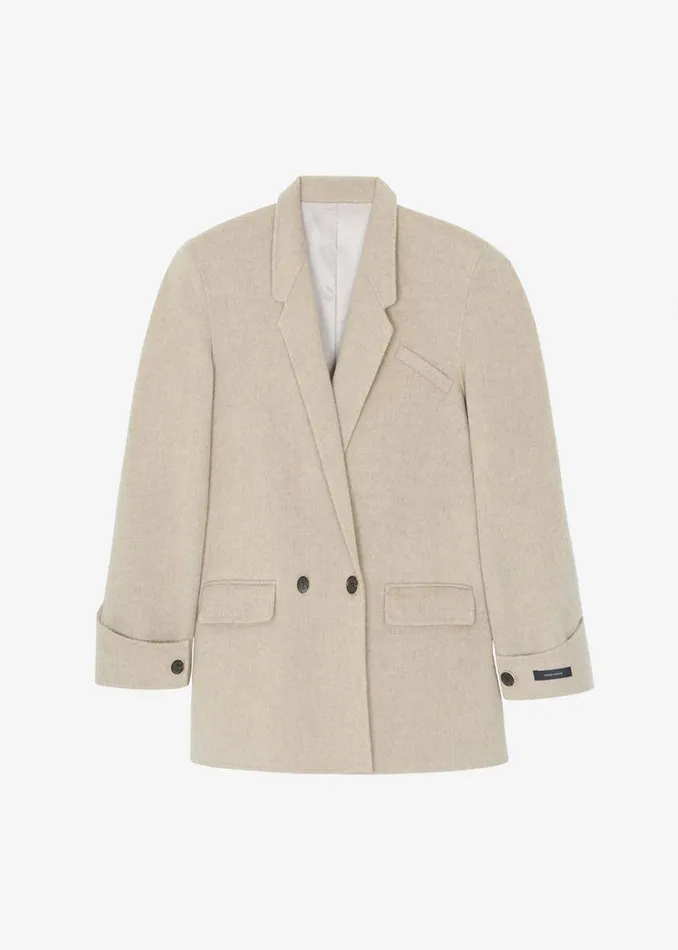 The Frankie Shop Kian Wool Blazer 8211 Beige Shop Outerwear
