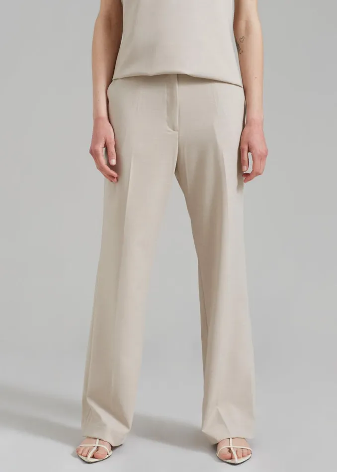 The Frankie Shop Kit Trousers 8211 Beige Shop Bottoms