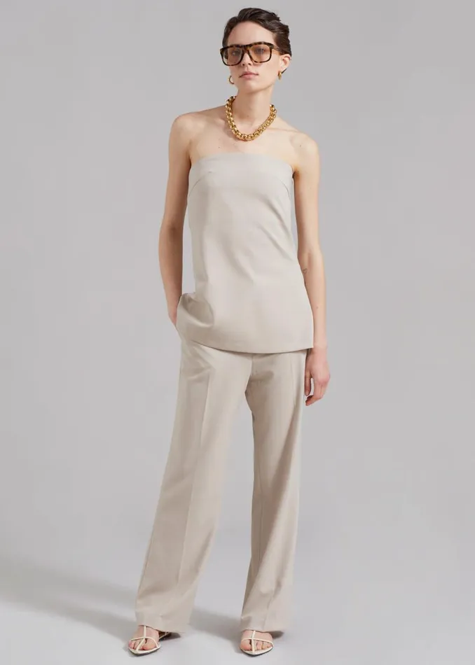 The Frankie Shop Kit Trousers 8211 Beige Shop Bottoms