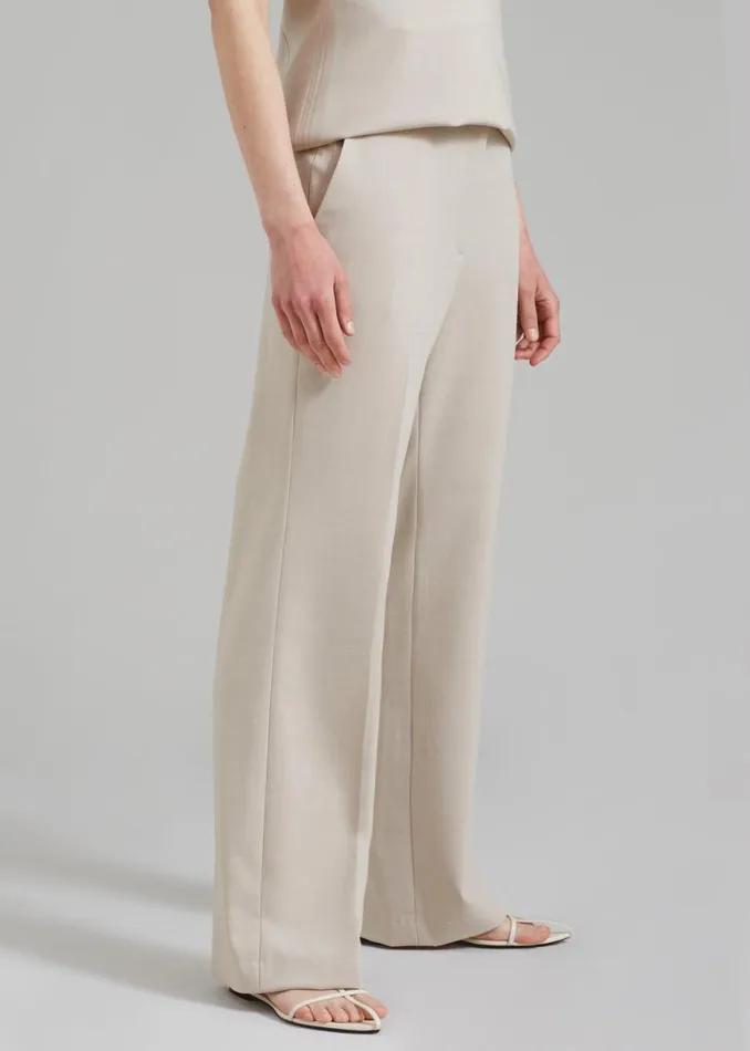 The Frankie Shop Kit Trousers 8211 Beige Shop Bottoms