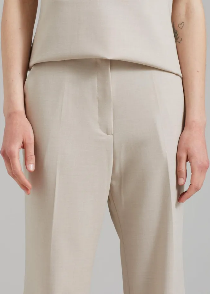 The Frankie Shop Kit Trousers 8211 Beige Shop Bottoms