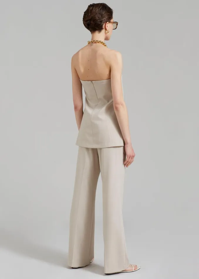 The Frankie Shop Kit Trousers 8211 Beige Shop Bottoms