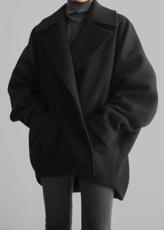 The Frankie Shop Lane Coat 8211 Black Shop Outerwear
