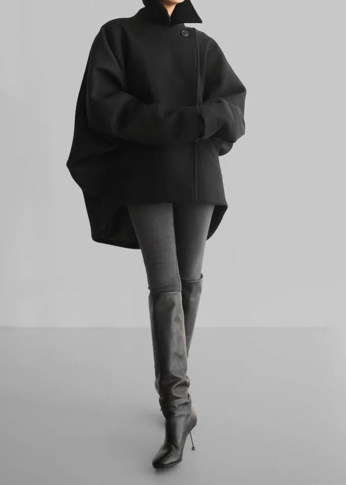 The Frankie Shop Lane Coat 8211 Black Shop Outerwear